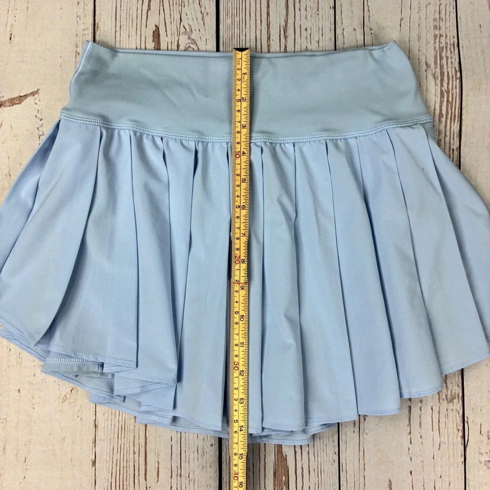 Aerie Offline Real Me Pleated Skort Light Blue Tennis Skirt 8428016296 Womens M